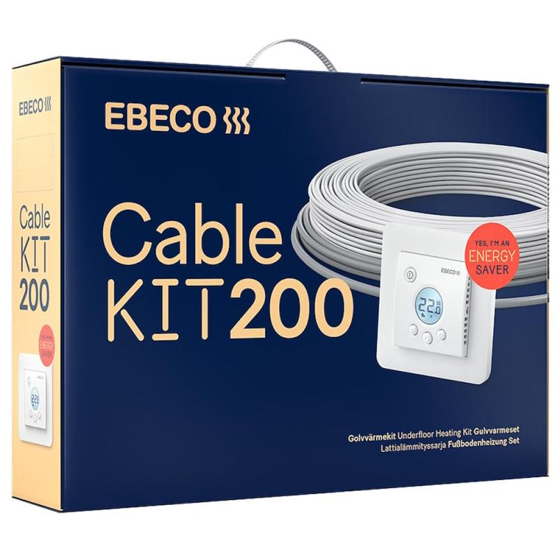 Golvvärme Kit, 200W, 18.5m, Ebeco 8960851​