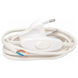 Armature Cord With Switch, White, Malmbergs 99005658