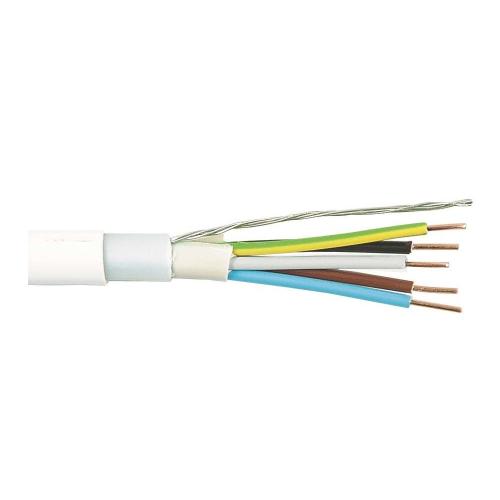 Cable Eklk 5G1.5+1mm², 450/750V 10m White, Malmbergs 9900665