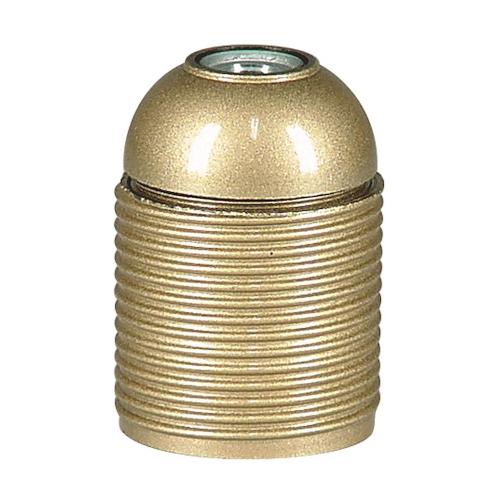 Lamphållare, Jordad, Gängad, E27, Guld, Malmbergs 99009198