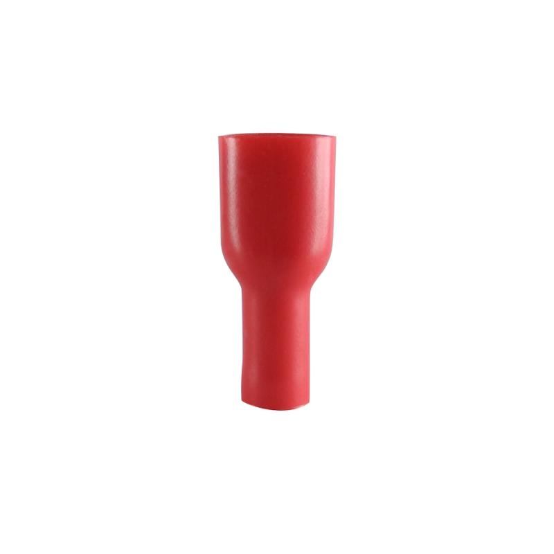 Flatstifthylsa Förtent Mässing Helisolerad 0,5-1,5mm², Röd, 100st, nELCO 9908005