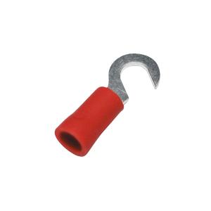 Hook Cable Lug Brass Insulated 0.5-1.5mm², M4, Red, 100pcs, nELCO 9908024