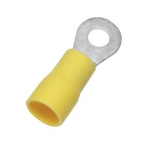 Ring Cable Lug, Insulated, 4.0-6.0mm², Yellow, 100pcs, Nelco 9908034