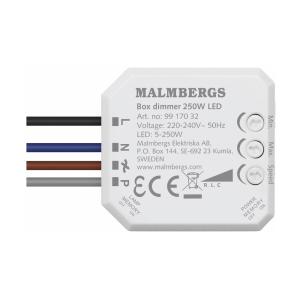 Dos Dimmer, LED, 5-250W, Hvid, Malmbergs 9917032