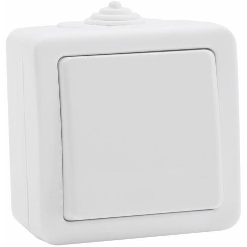 Kontakt, Indkapslet, 1-Polet/Trin, IP54, Hvid, Malmbergs 9918029