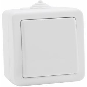 Switch, Encased, 1-Pole/Step, IP54, White, Malmbergs 9918029