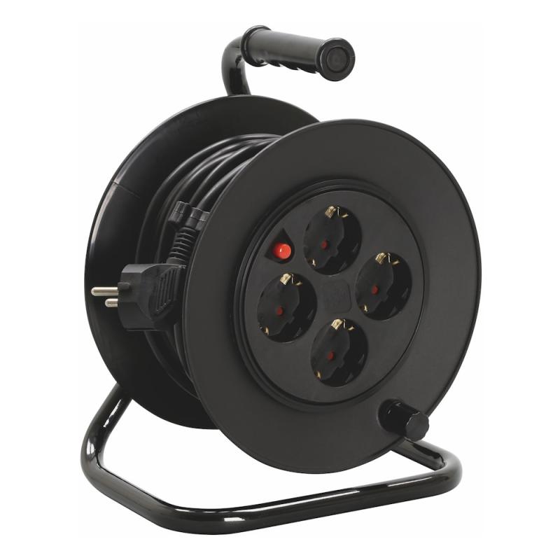 Kabelvinda 10m H05VV-F (RKK) 3G1,0mm² IP20 Svart Malmbergs 9924016