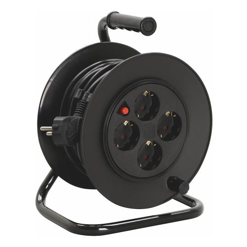 Kabelvinda, 10m, IP20, Svart, Malmbergs 9924016