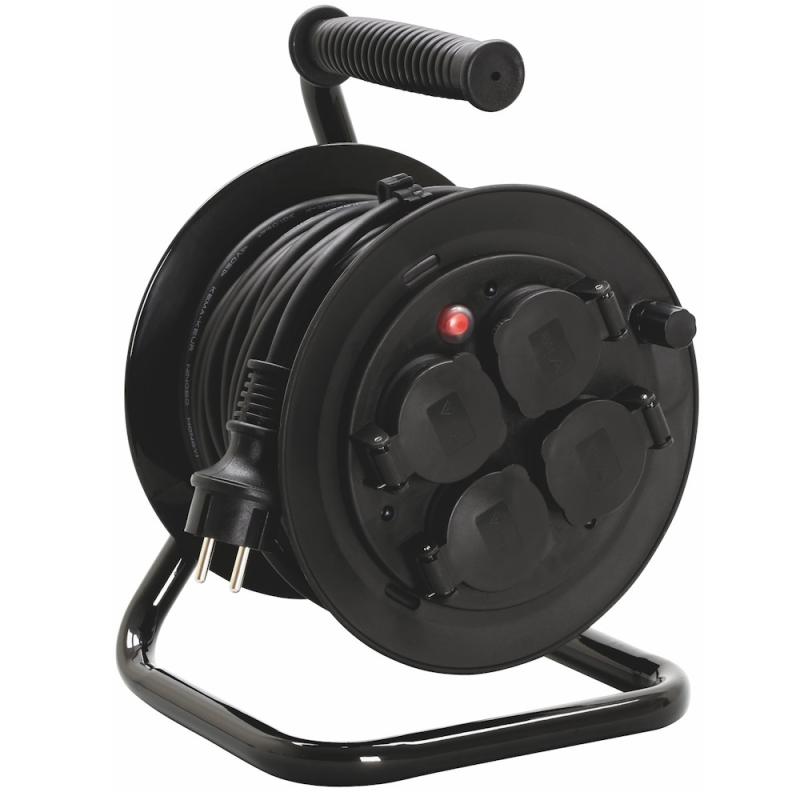 Kabelvinda 20m H05RR-F (RDV) 3G1,0mm² IP44 Svart Malmbergs 9924019