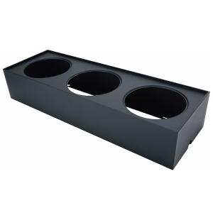 Surface-Mounted Box For MD-360, 3-Compartment, Black, Malmbergs 9974603