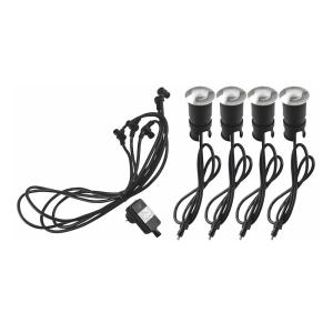 LED Kit Tellus II, 4x1,1W, IP67, 304 Rustfrit Stål, Malmbergs 9977204