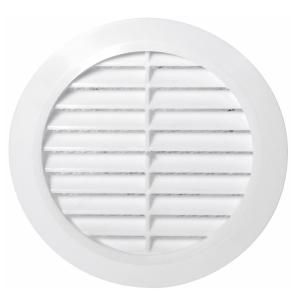 Valve Grille, Round, White, Malmbergs 9993044