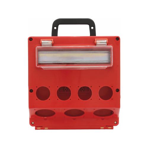 Udtagsskab, 12 Moduler, IP44, Rød, Malmbergs C501