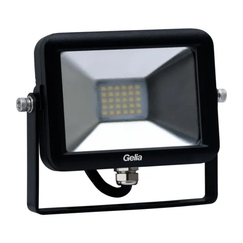 Floodlight LED With Plug Tärnö 20W 220-240V Black IP65 Gelia