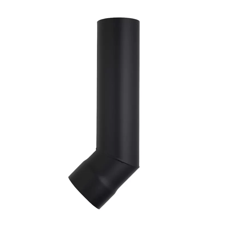 Harvia WZ45M Vinkelrör 45° 115mm Svart
