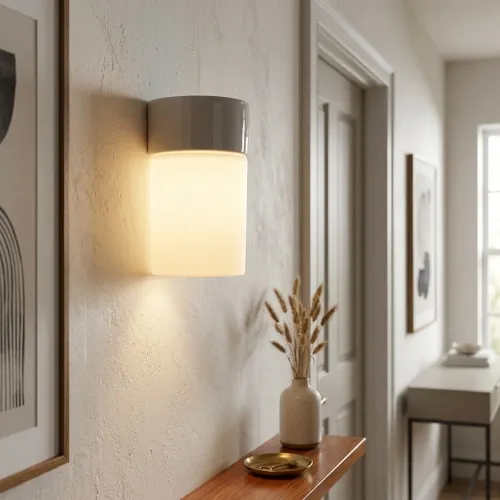 Porcelain Luminaire Opus 100/175mm Straight E27 75W IP44 White Ifö Electric