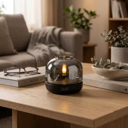 Lys Med Glasdekoration LED 2500-3100K IP20 Sort Konstsmide