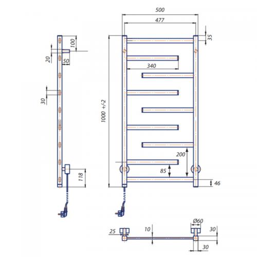 Elektrisk Handdukstork Kriss Luna