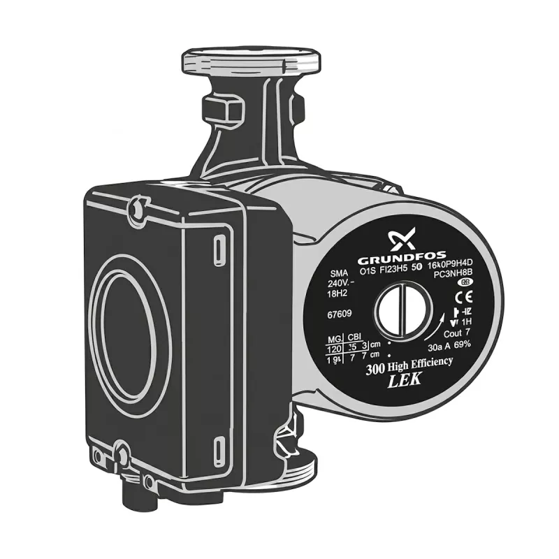 NIBE CPD 11-25/75 Högeffektiv Cirkulationspump För SMO 20 & SMO 40