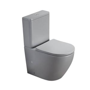 OCEANA Golvstående WC Matt Grå Rimfree P-lås, NOURK