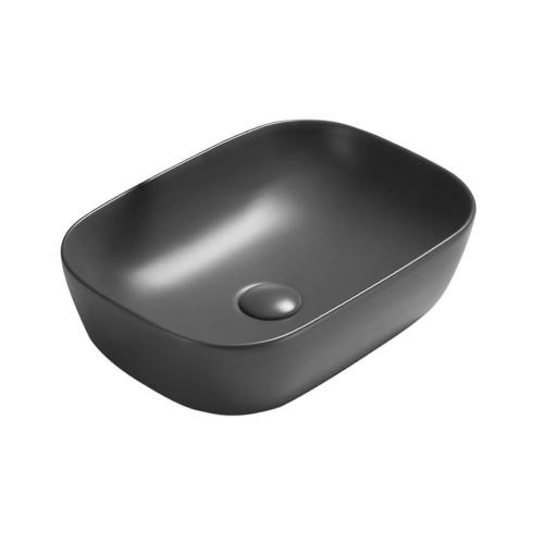 Rektangulärt Ovanpåliggande Tvättställ Matt Mörkgrå, NOURK