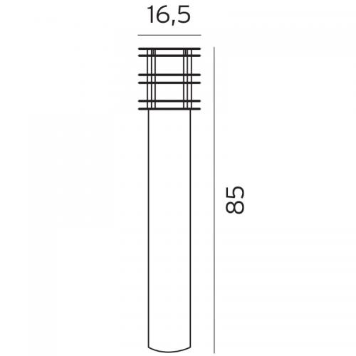 Pollare Stockholm Trä E27 Galv/Brun Norlys 1420GA