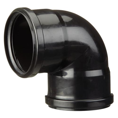 Rörböj PP med 2 muffar 90Grader 90MM Terana