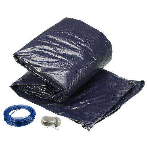 Swim & Fun Poolcover Vinter Med Vajerlås 730x375cm