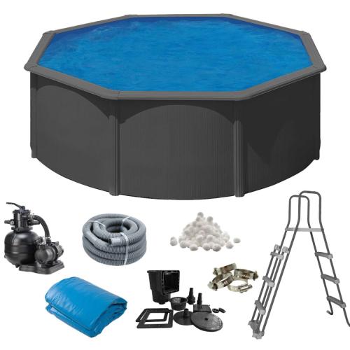 Pool Basic 120 Ø360 cm Antracitgrå
