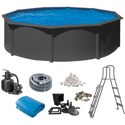 Pool Basic Rund 120 Ø460, Antracitgrå