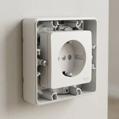 Extension Frame Exxact 1-Compartment 21mm White IP21 Schneider Electric