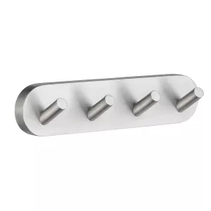 Towel Hook 4-Hook Home Brushed Chrome Smedbo HS359