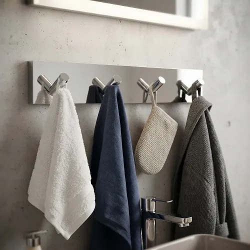 House Handdukskrok Med 4-Krok Polerad Krom Smedbo RK359