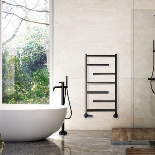 Sirius Håndklædetørrer 800x500mm Sort, Kriss