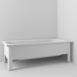 Enamel Bathtub 160 White, Svedbergs