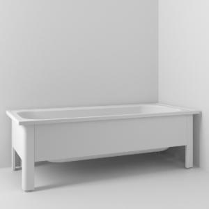 Enamel Bathtub 140cm White, Svedbergs