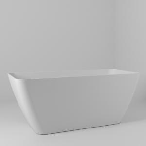 Cast Marble Bathtub Reyk White, Svedbergs