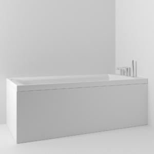 Acrylic Bathtub Kalix 160x75x58cm, White, Svedbergs