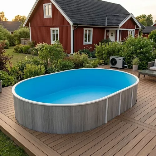Swim & Fun Poolliner Overlay 0,4mm Til Fritstående 500x300x120cm Oval Pool