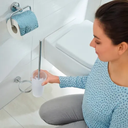 Toalettborste Smooz Frostatglas Självhäftande Tesa