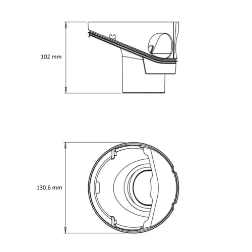 Vieser One Vandlås Diameter 150mm Sort