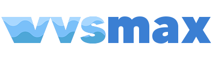 vvsmax logotyp våg blå