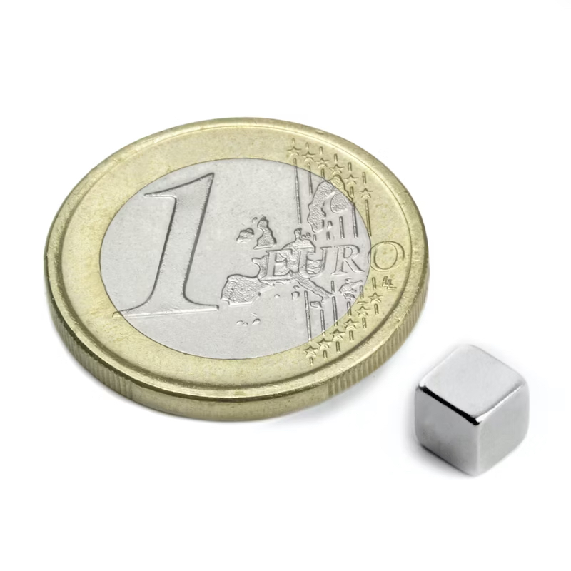 Neodymium Cube Magnet-Silver