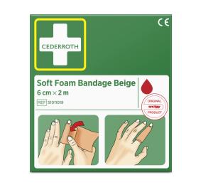 Soft Foam Bandage Beige 6cmx2m Cederroth