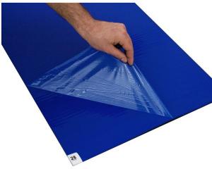 Avrivningsbar Klibbmatta blå 60x115cm