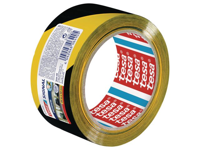 Golvmarkering TESA Prem. 50mmx66m gul/sv