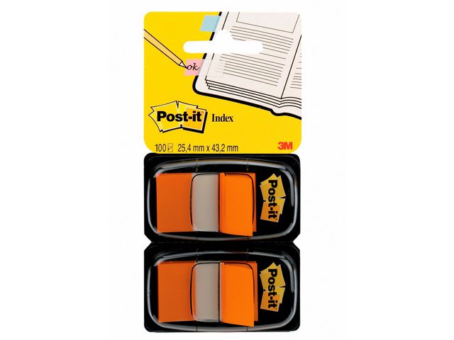 Index POST-IT 25,4x43,2mm orange 100/fp