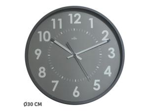 Väggur CEP Silent Ø30cm grå