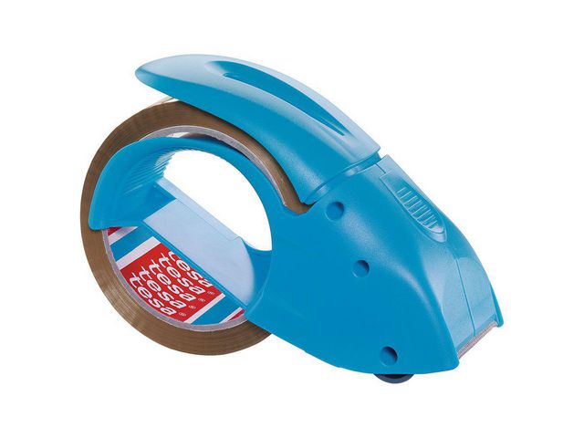 Tejphållare packtejp TESA Pack-n-Go blå