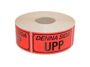 Varningsetikett Denna sida upp 1000/rl